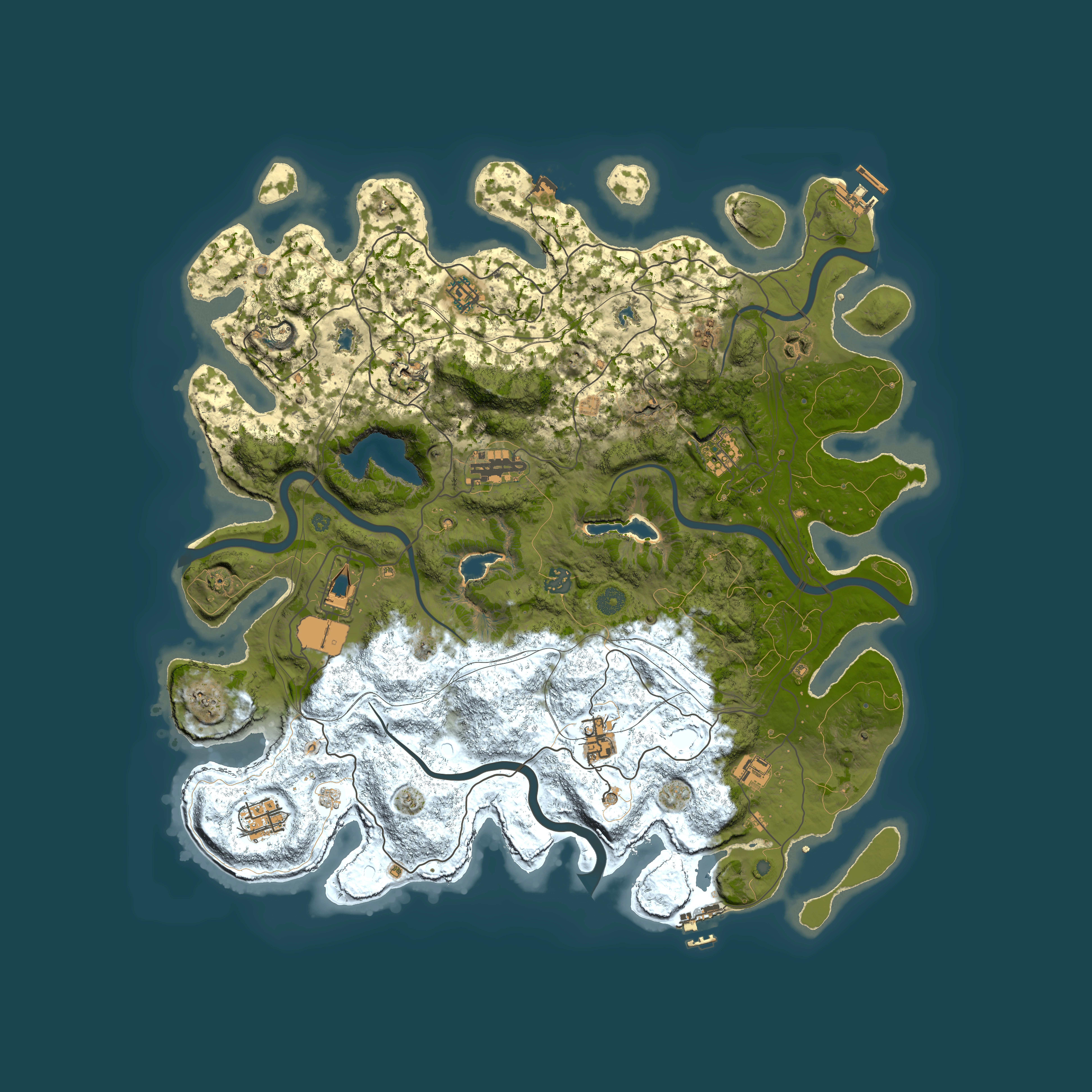 Full top-down render of Rust map seed 679706937, 4600x4600m