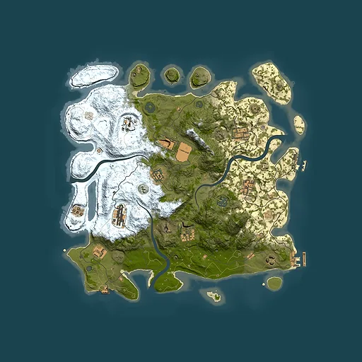 Rust map seed 48558559, 3950x3950m top-down preview