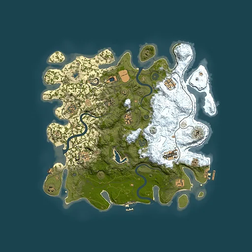 Rust map seed 74543048, 4100x4100m top-down preview