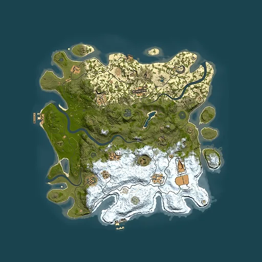 Rust map seed 2069059264, 4000x4000m top-down preview