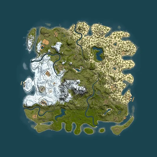 Rust map seed 320093442, 5200x5200m top-down preview