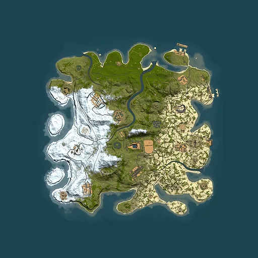Rust map seed 1337, 3800x3800m top-down preview