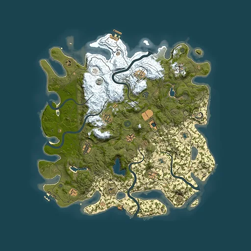 Rust map seed 777666777, 4500x4500m top-down preview