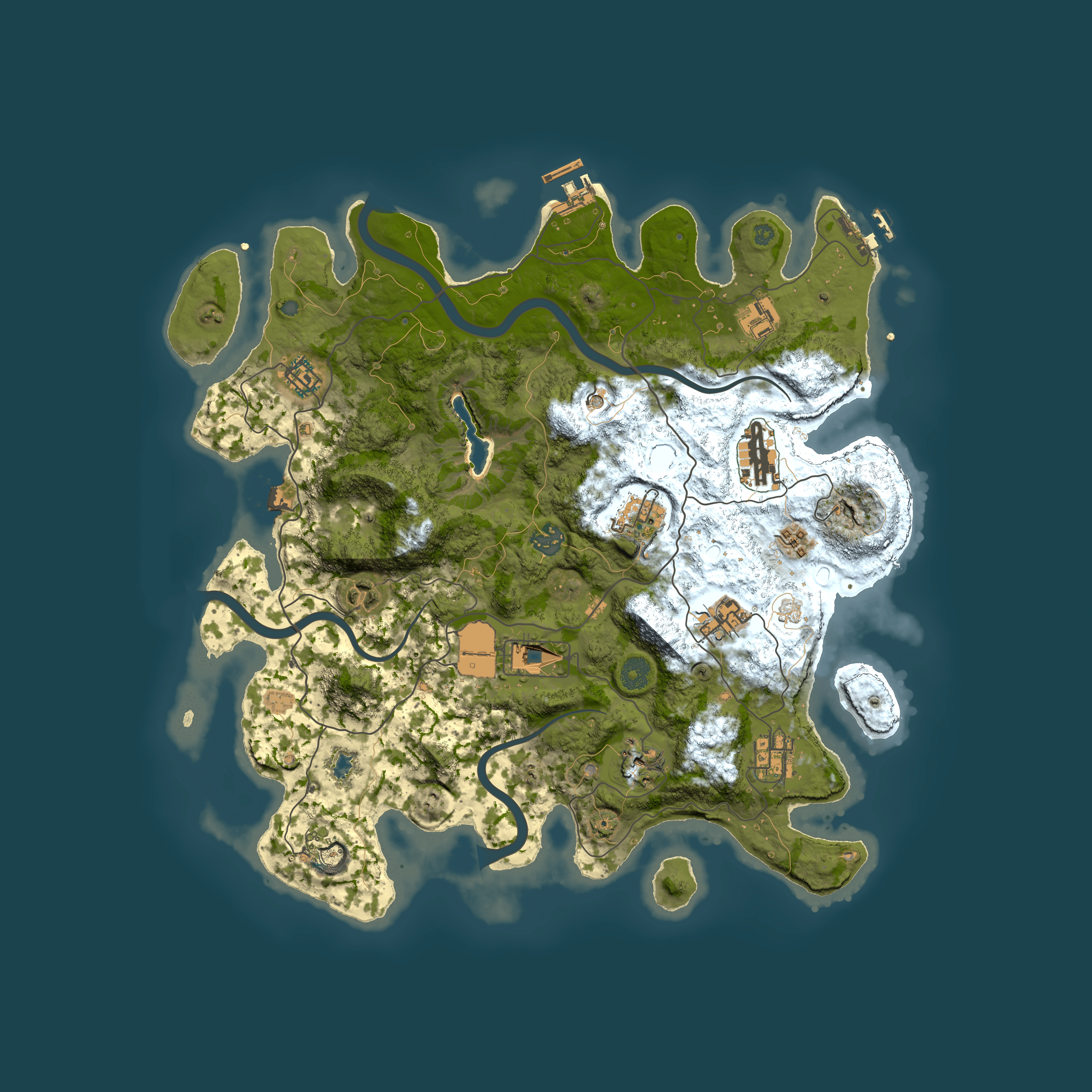 Full top-down render of Rust map seed 941400887, 4000x4000m