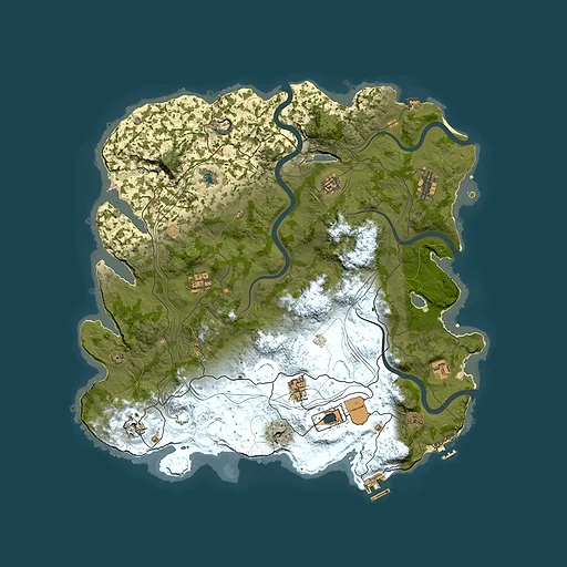 Rust map seed 2713, 4250x4250m top-down preview