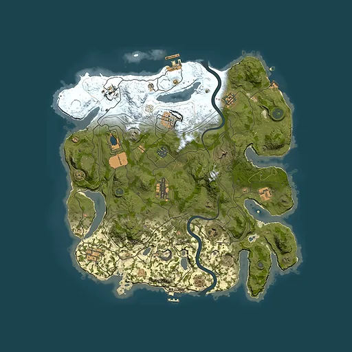 Rust map seed 1337, 3800x3800m top-down preview