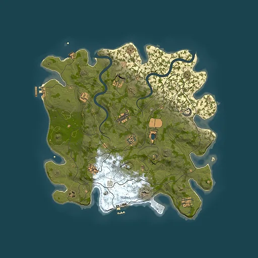 Rust map seed 1337, 4000x4000m top-down preview