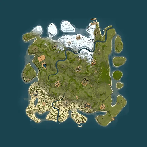 Rust map seed 1337, 4000x4000m top-down preview