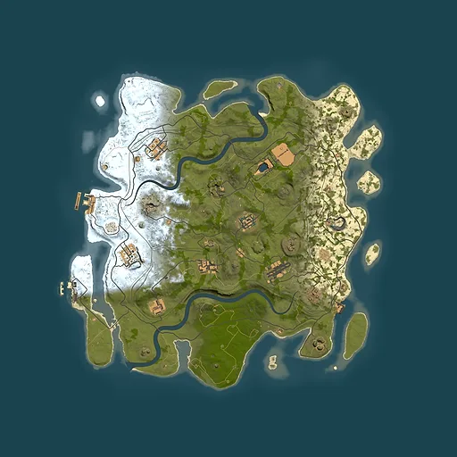 Rust map seed 1337, 4000x4000m top-down preview