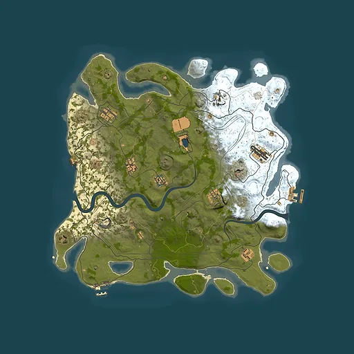 Rust map seed 1337, 4000x4000m top-down preview