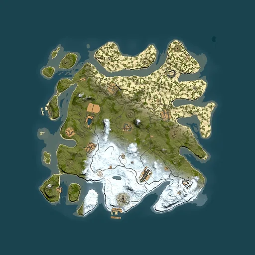 Rust map seed 704229911, 4000x4000m top-down preview
