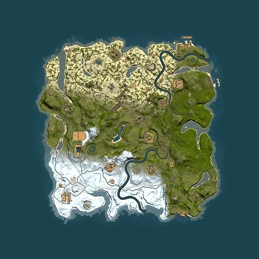Rust map seed 1417621909, 4000x4000m top-down preview