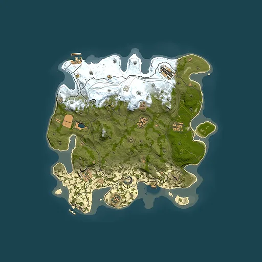 Rust map seed 1337, 3750x3750m top-down preview