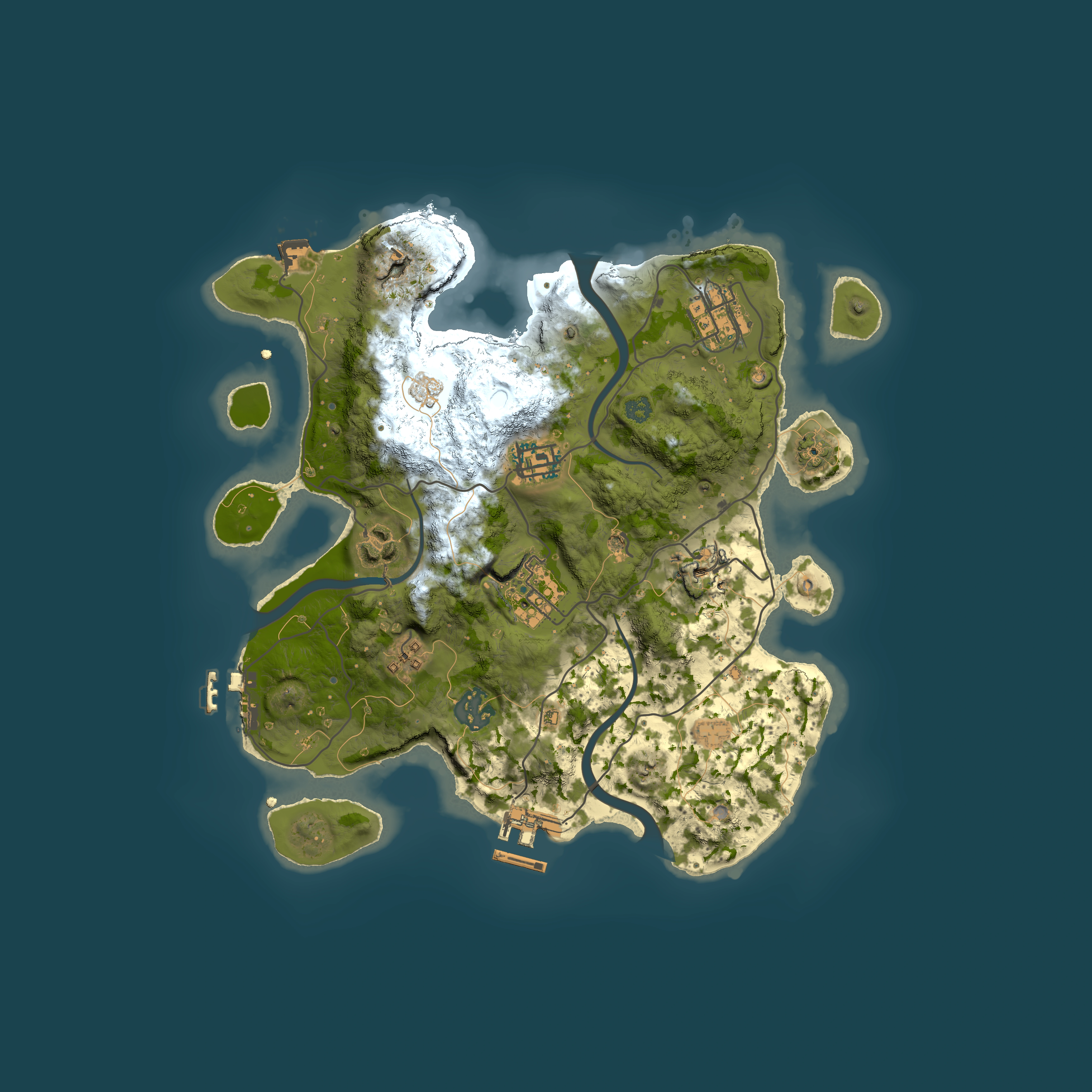 Full top-down render of Rust map seed 329468616, 3000x3000m