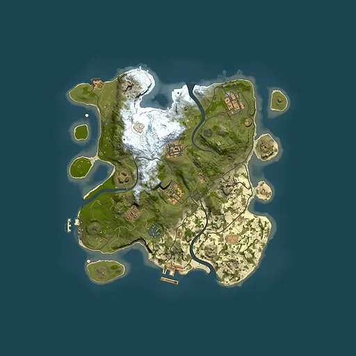 Rust map seed 329468616, 3000x3000m top-down preview