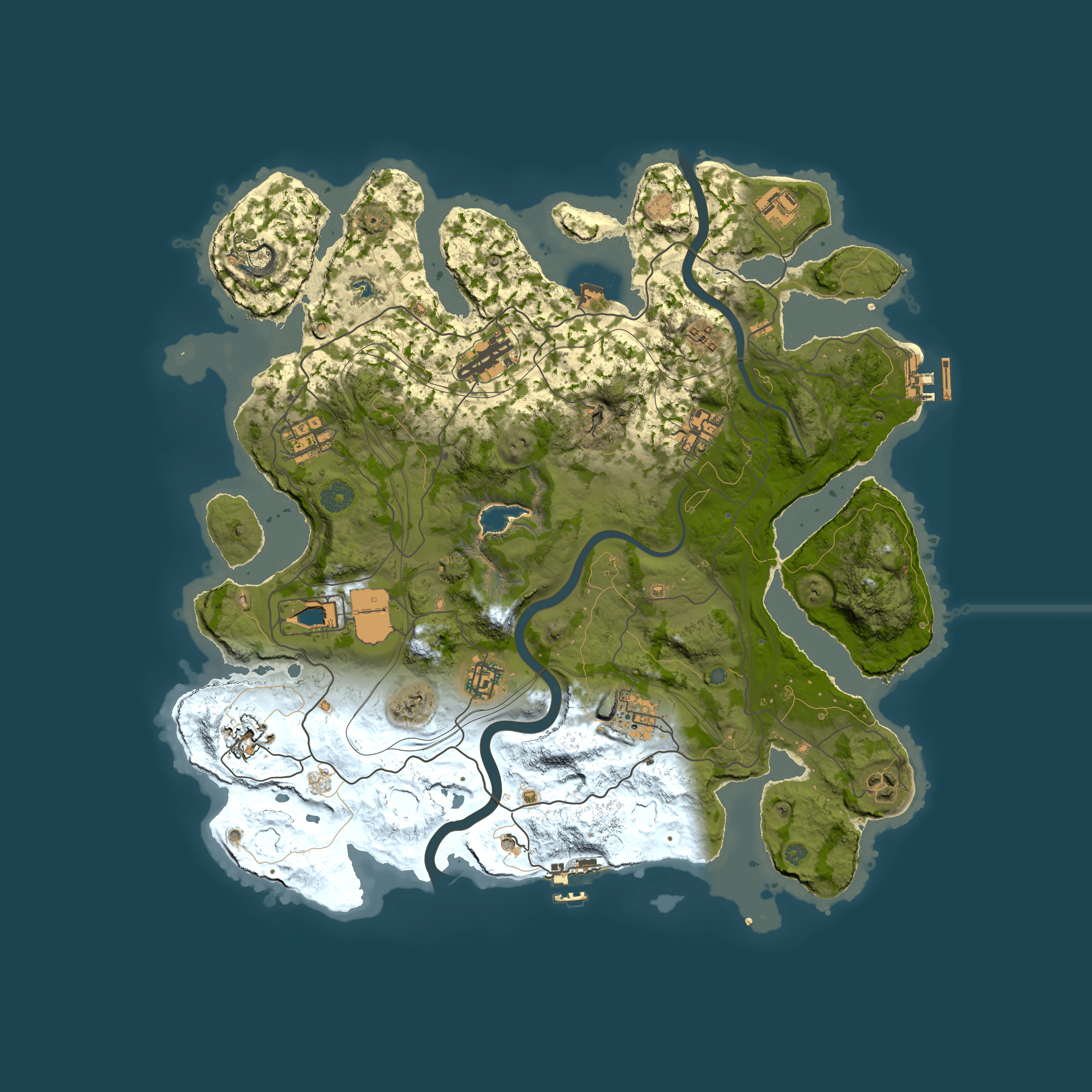 Full top-down render of Rust map seed 1289000476, 4000x4000m
