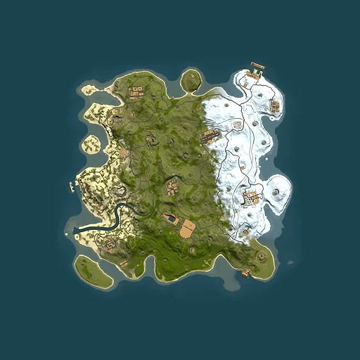 Rust map seed 1337, 3750x3750m top-down preview