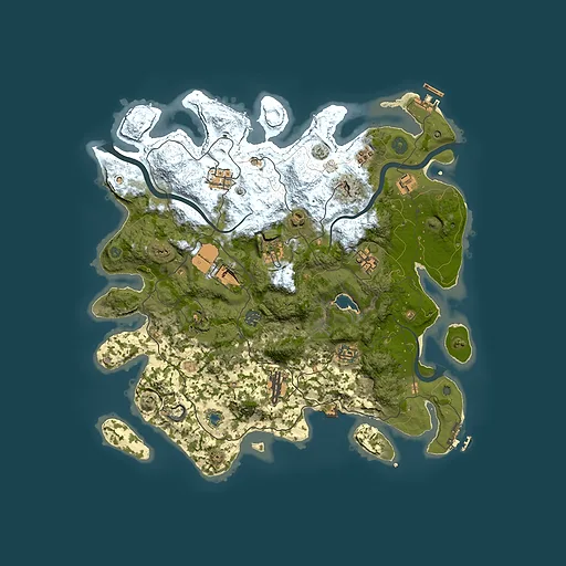 Rust map seed 1556396496, 4000x4000m top-down preview