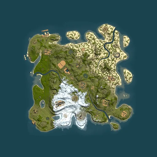 Rust map seed 1337, 3800x3800m top-down preview