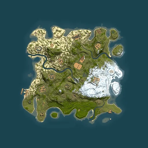 Rust map seed 1337, 3800x3800m top-down preview