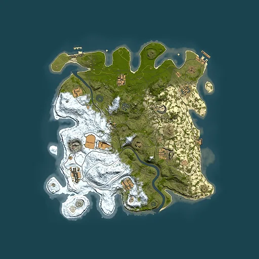 Rust map seed 1337, 3800x3800m top-down preview