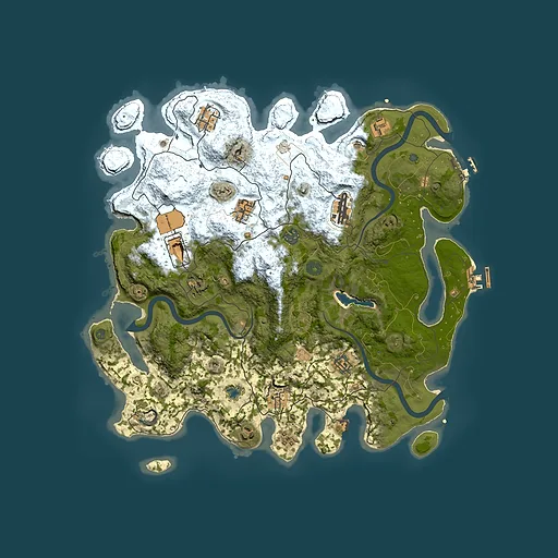Rust map seed 14082026, 4100x4100m top-down preview