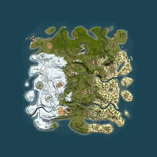 Rust map seed 0, 4250x4250m top-down preview