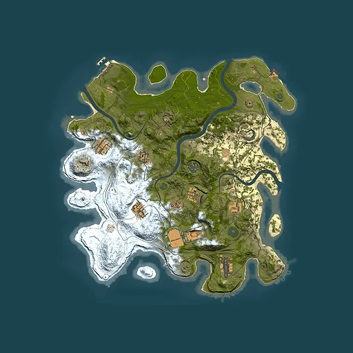Rust map seed 1337, 3800x3800m top-down preview