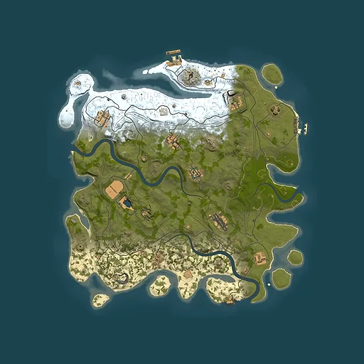 Rust map seed 1337, 4000x4000m top-down preview