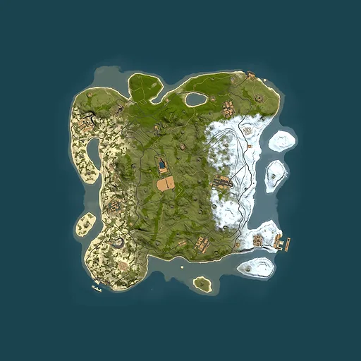 Rust map seed 1337, 3750x3750m top-down preview