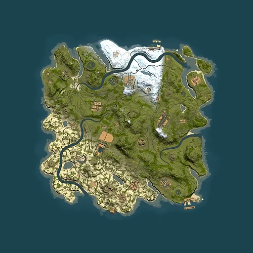 Rust map seed 1337, 3800x3800m top-down preview