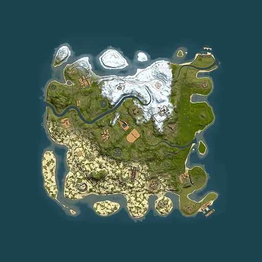 Rust map seed 1337, 3800x3800m top-down preview