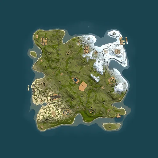 Rust map seed 1337, 3400x3400m top-down preview