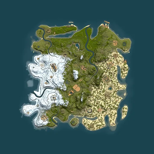 Rust map seed 0, 4250x4250m top-down preview