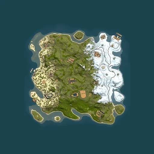 Rust map seed 1337, 3750x3750m top-down preview