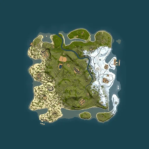 Rust map seed 1337, 3750x3750m top-down preview