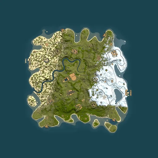 Rust map seed 1337, 4100x4100m top-down preview