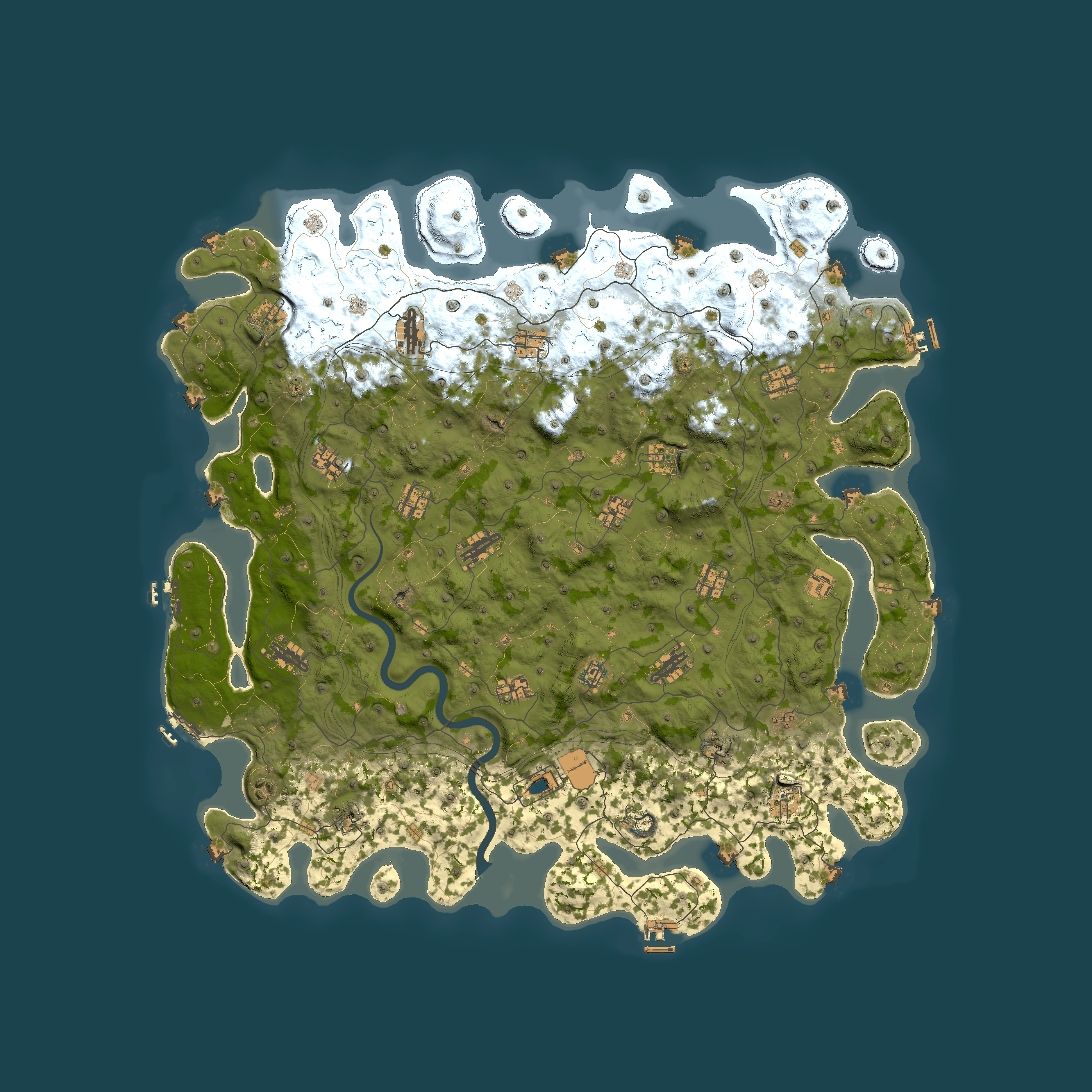 Full top-down render of Rust map seed 1337, 5500x5500m