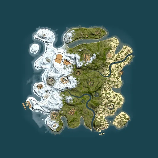 Rust map seed 262949484, 3500x3500m top-down preview