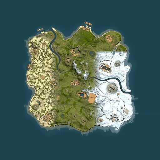Rust map seed 1337, 3100x3100m top-down preview