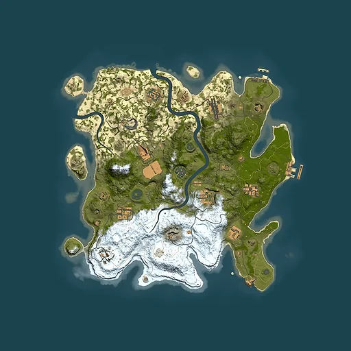 Rust map seed 666189310, 3700x3700m top-down preview