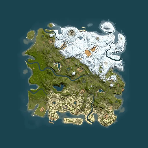 Rust map seed 713583881, 4500x4500m top-down preview