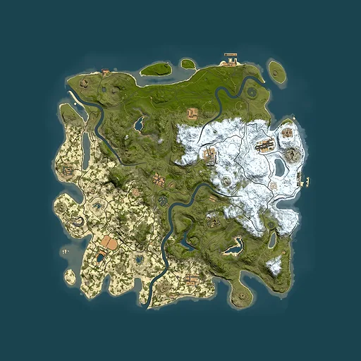 Rust map seed 1991977946, 4500x4500m top-down preview
