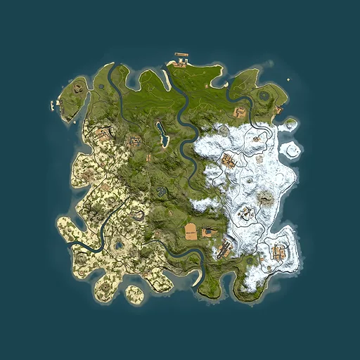 Rust map seed 0, 4250x4250m top-down preview