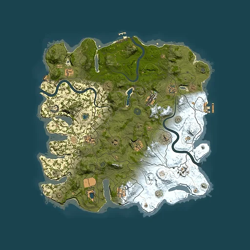 Rust map seed 2132328800, 4000x4000m top-down preview