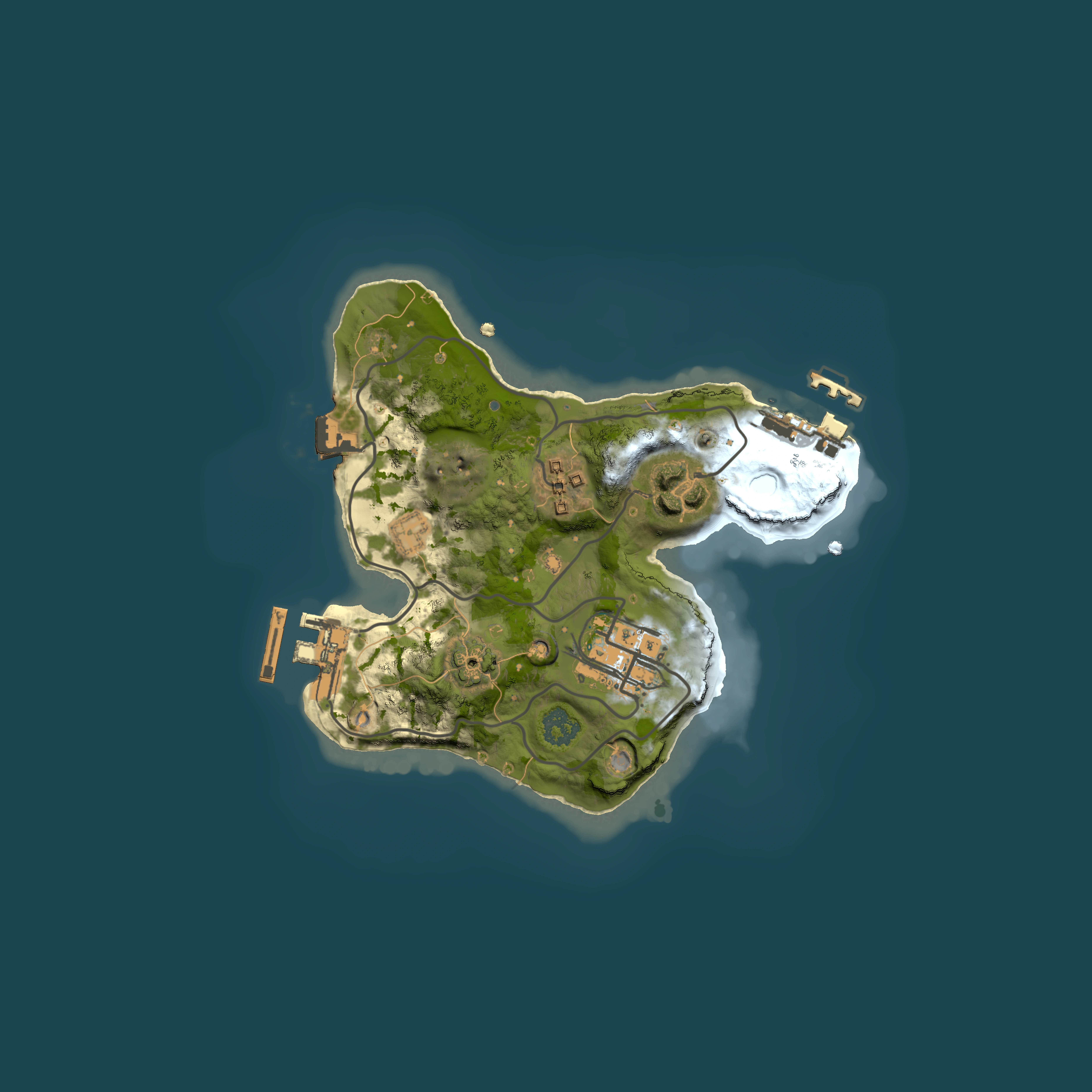 Full top-down render of Rust map seed 701656346, 2000x2000m