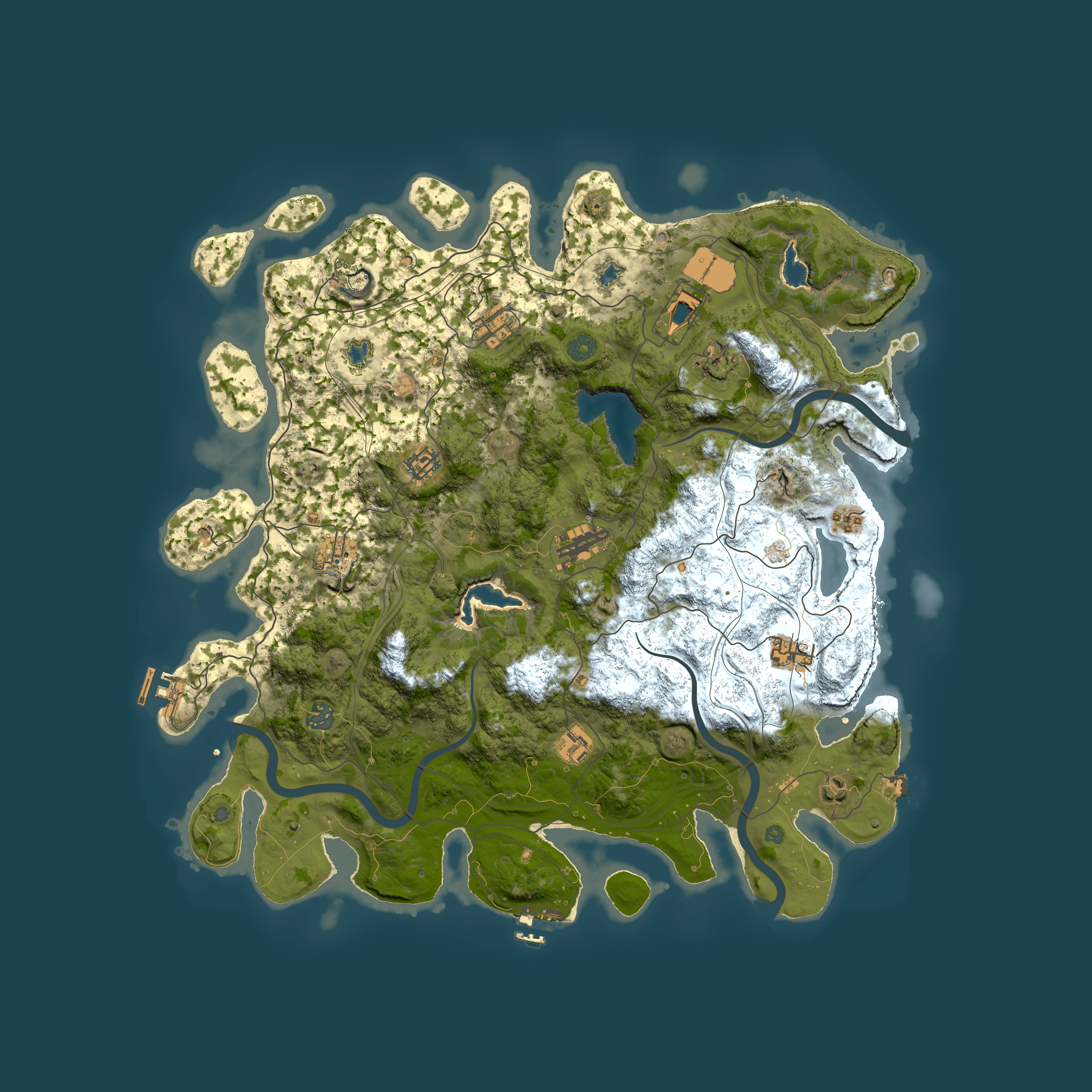 Full top-down render of Rust map seed 90304, 4500x4500m