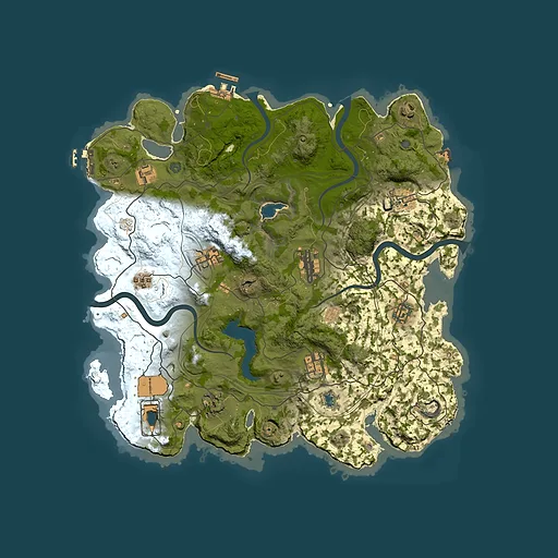 Rust map seed 2050907898, 3750x3750m top-down preview