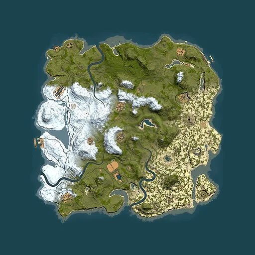 Rust map seed 1337, 4500x4500m top-down preview