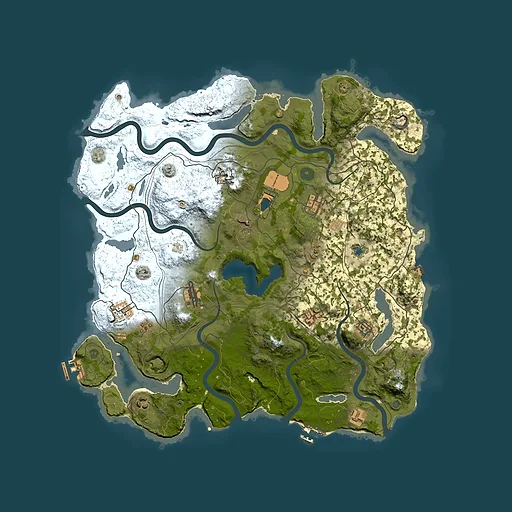 Rust map seed 2577, 4400x4400m top-down preview